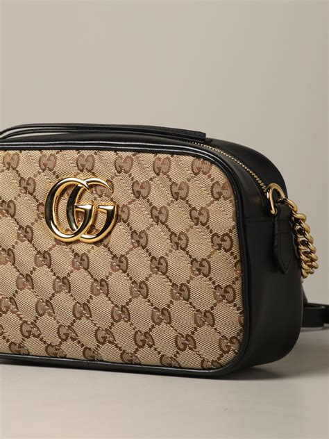 gucci supreme black and grey camera bag|Gucci marmont large camera bag.